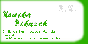 monika mikusch business card